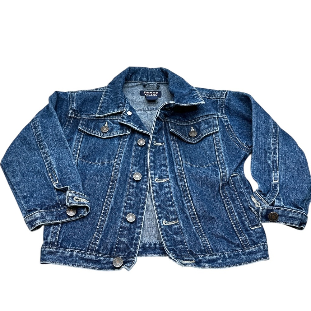 Vibtage Class Club Blue‎ Jean Jacket w/ Classic Denim Style toddler size 3 (K60)